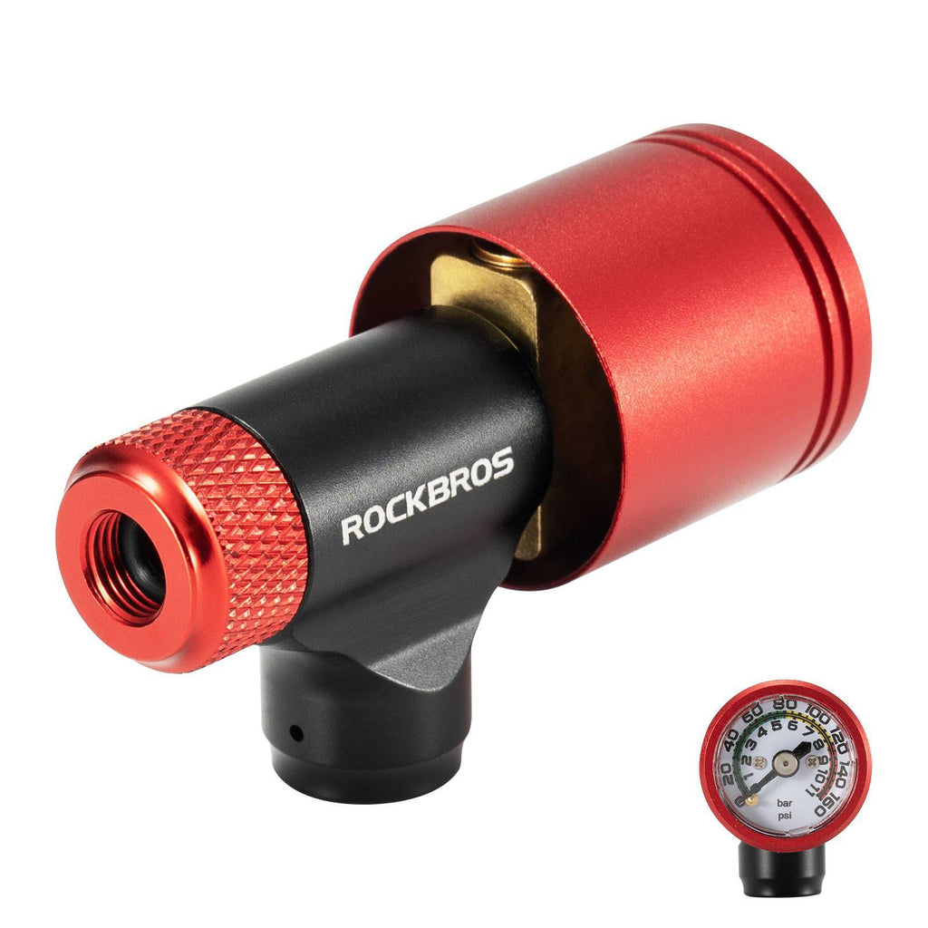 ROCKBROS Fahrradpumpe CO2 Kartuschenpumpe Minipumpe mit Druckdosierventil