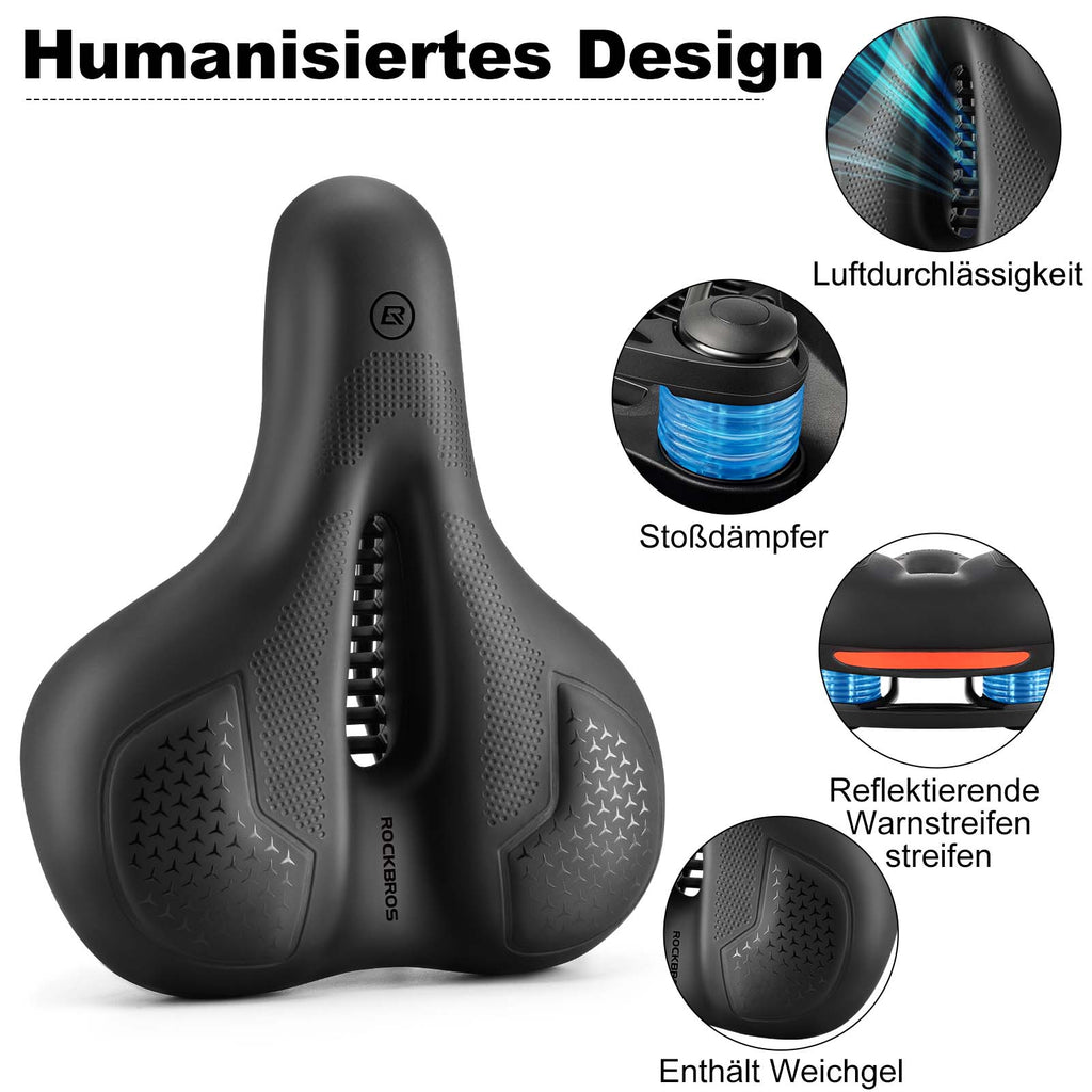 ROCKBROS Fahrradsattel Memory Foam Atmungsaktiv Gel Sattel