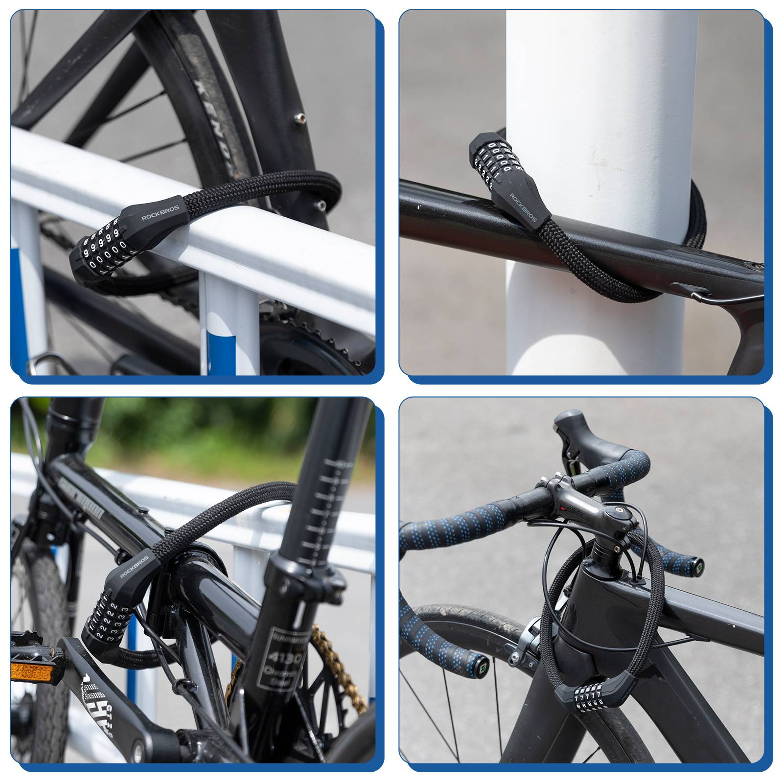 ROCKBROS Fahrradschloss 5-Stellig Zahlencode Zahlenschloss