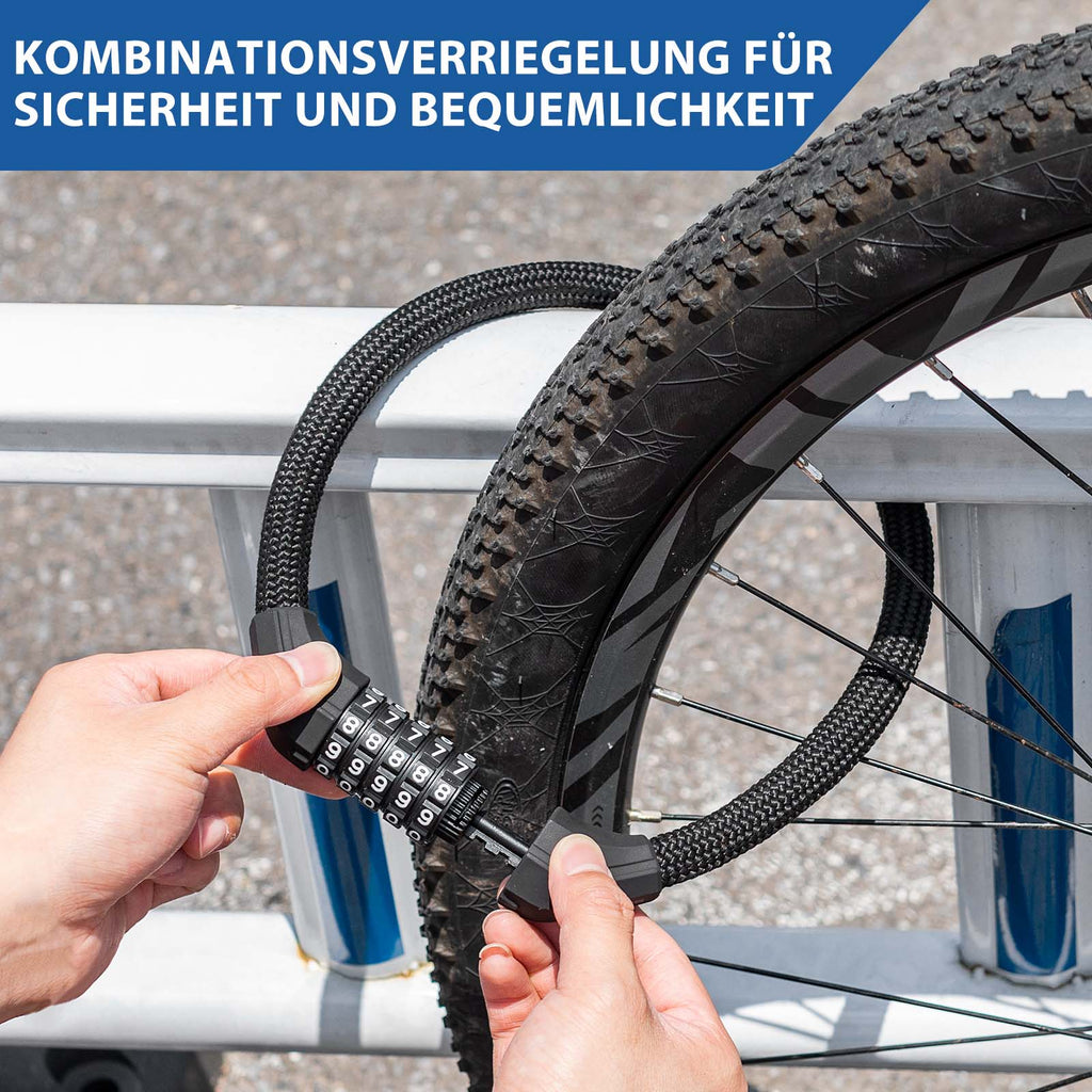 ROCKBROS Fahrradschloss 5-Stellig Zahlencode Zahlenschloss