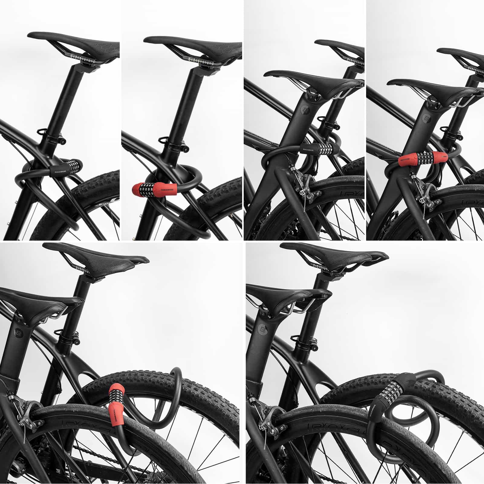 ROCKBROS Fahrradschloss Kabelschloss Zahlenschloss mit 5-stelliges Zahlencode