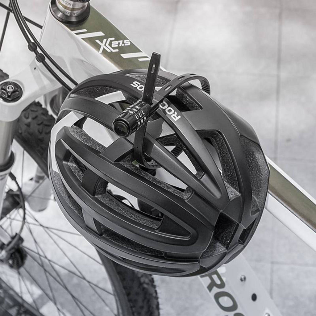 ROCKBROS Fahrradschloss Multifunktion mit Zahlencode Helmschloss