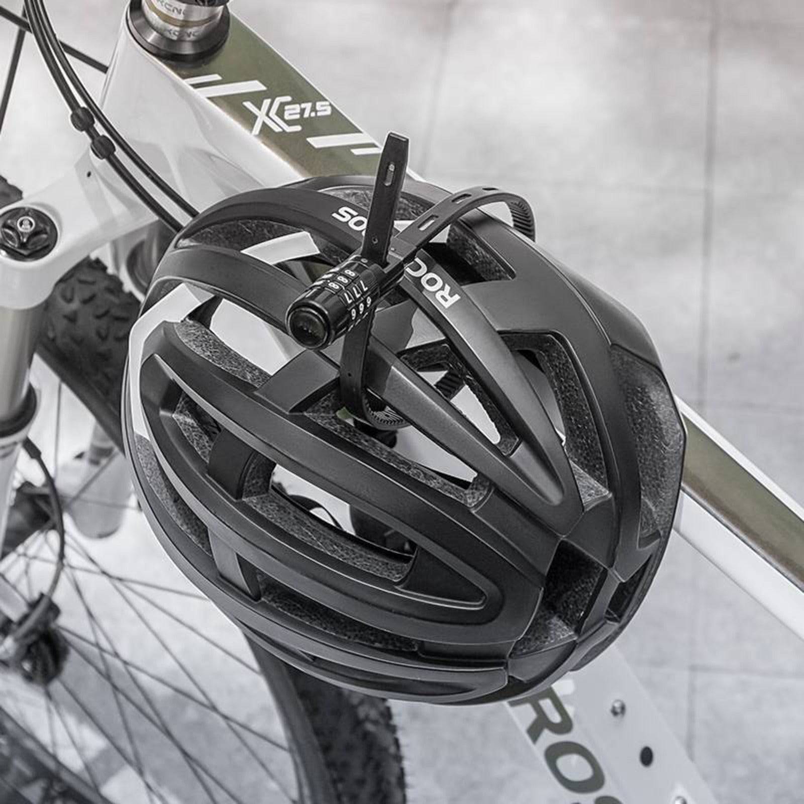 ROCKBROS Fahrradschloss Multifunktion mit Zahlencode Helmschloss