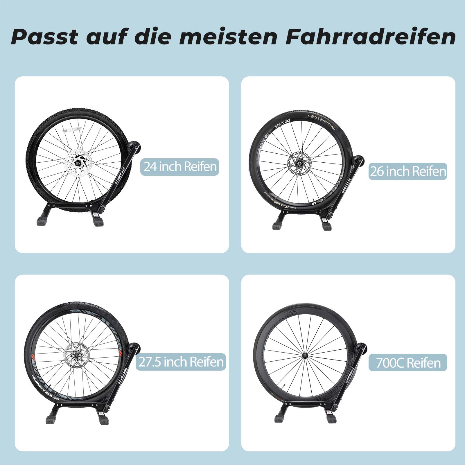 ROCKBROS Fahrradständer Faltbar aus Aluminium Einseitiger Fahrradständer