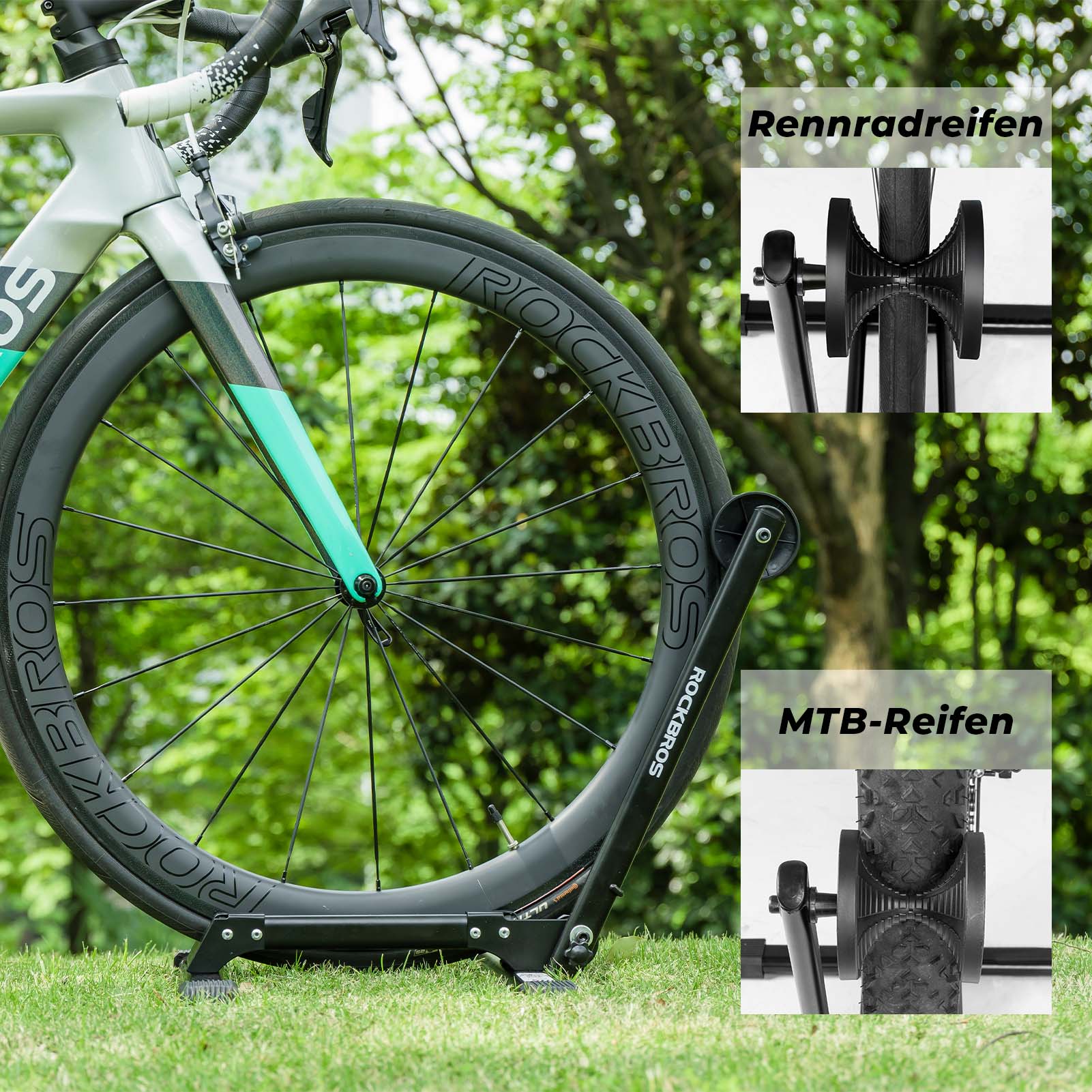 ROCKBROS Fahrradständer Faltbar aus Aluminium Einseitiger Fahrradständer