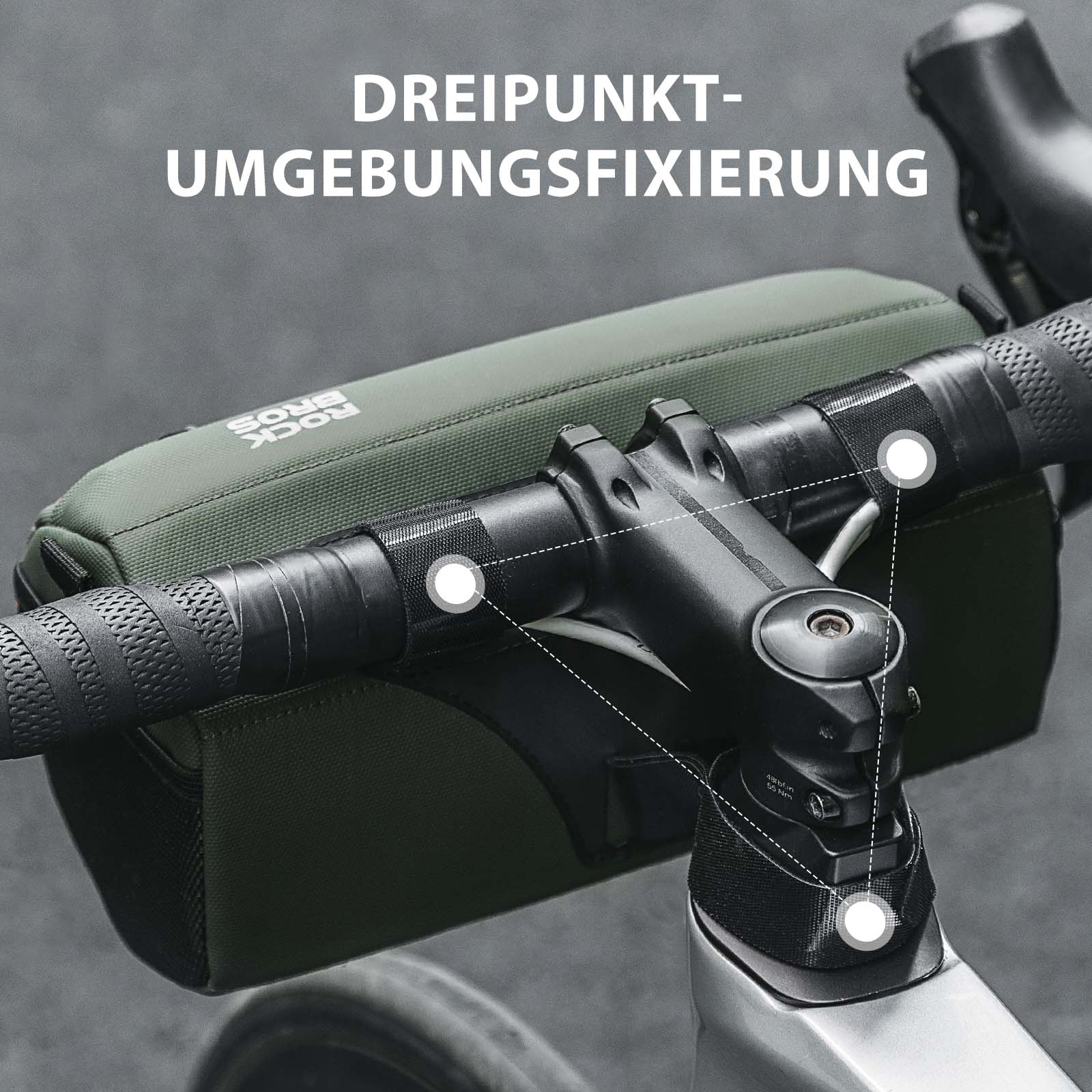 ROCKBROS Fahrradtasche Lenkertasche 2,2L mit Schultergurt in 6 Farben