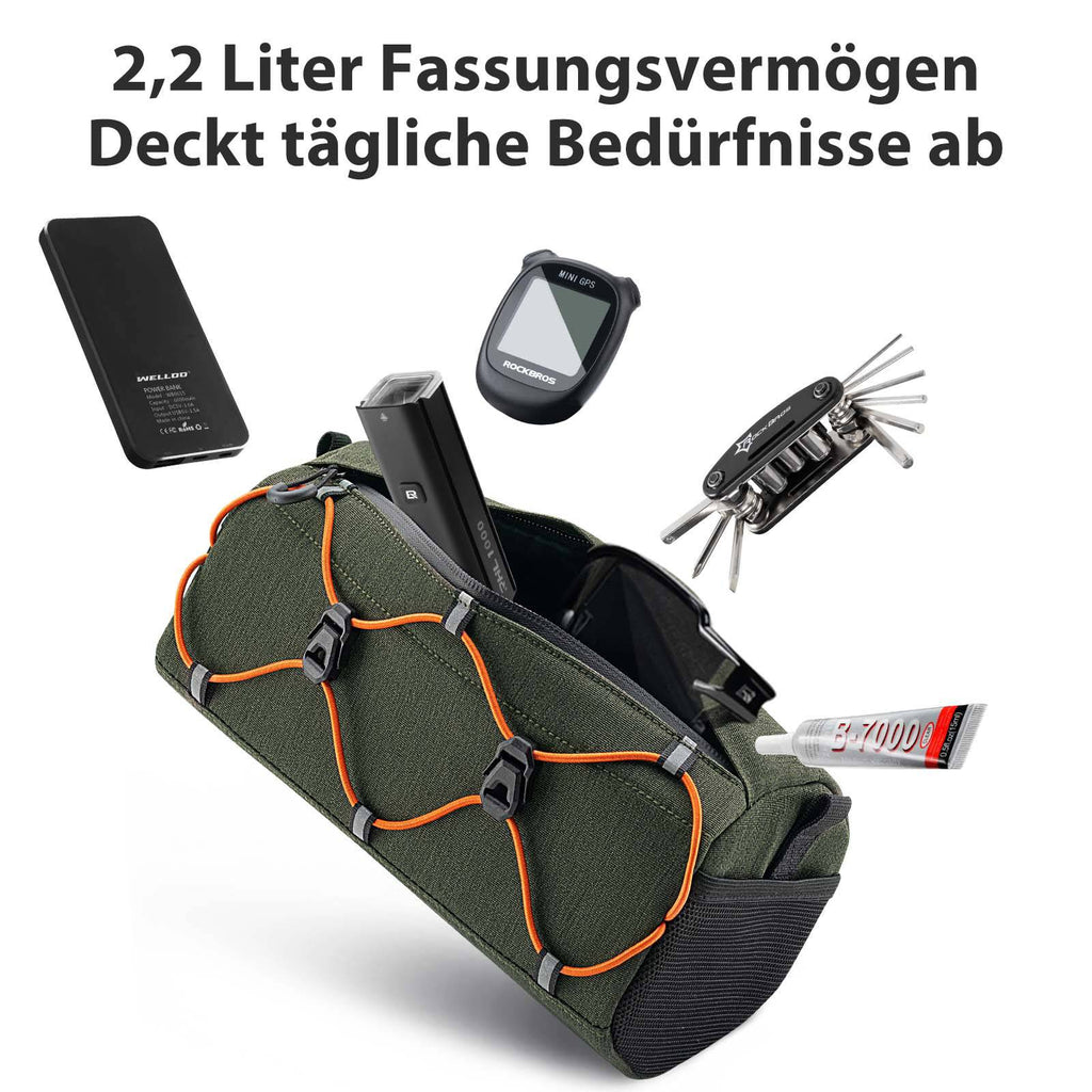 ROCKBROS Fahrradtasche Lenkertasche 2,2L mit Schultergurt in 6 Farben