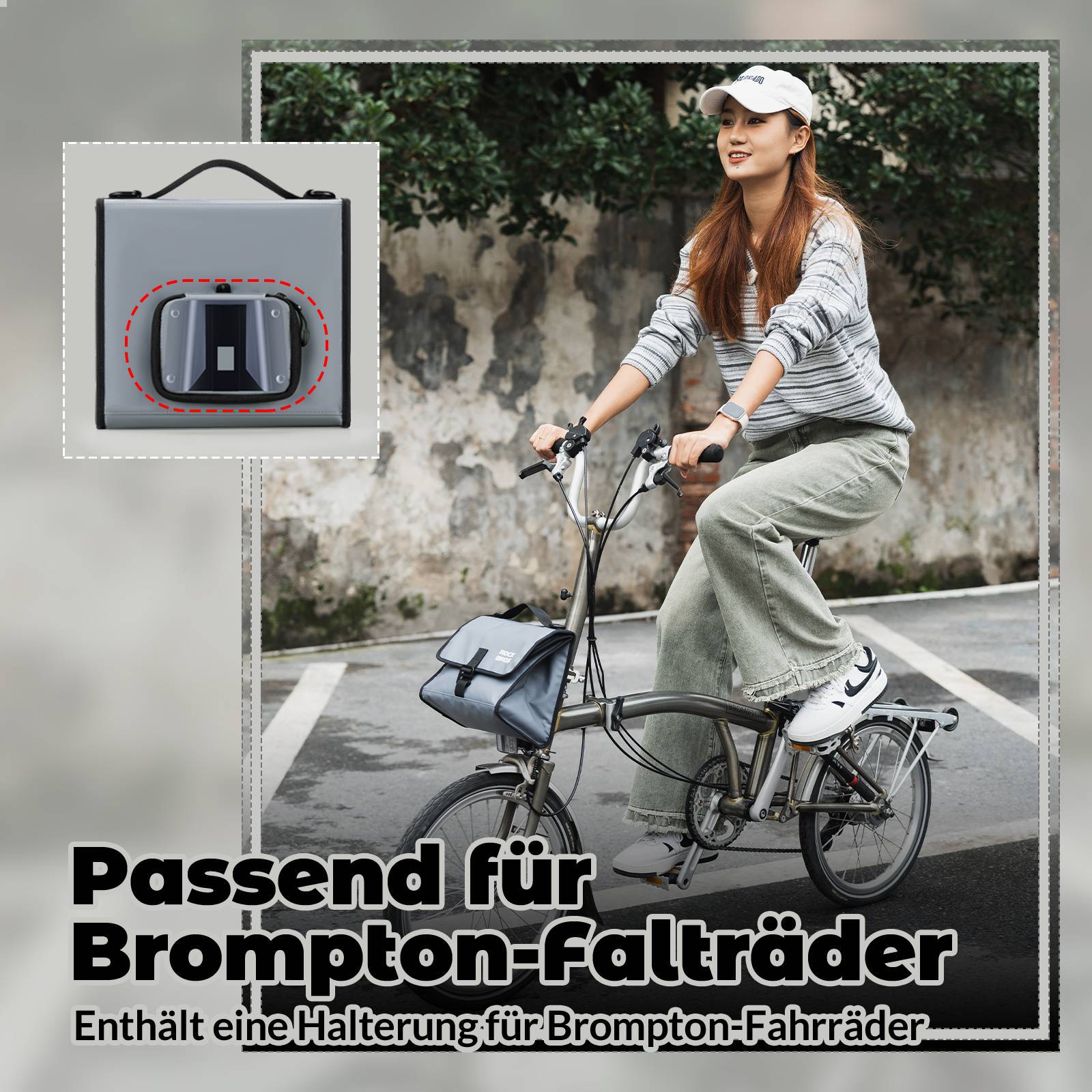 ROCKBROS Fahrradtasche Lenkertasche Fronttasche mit Schultergurt