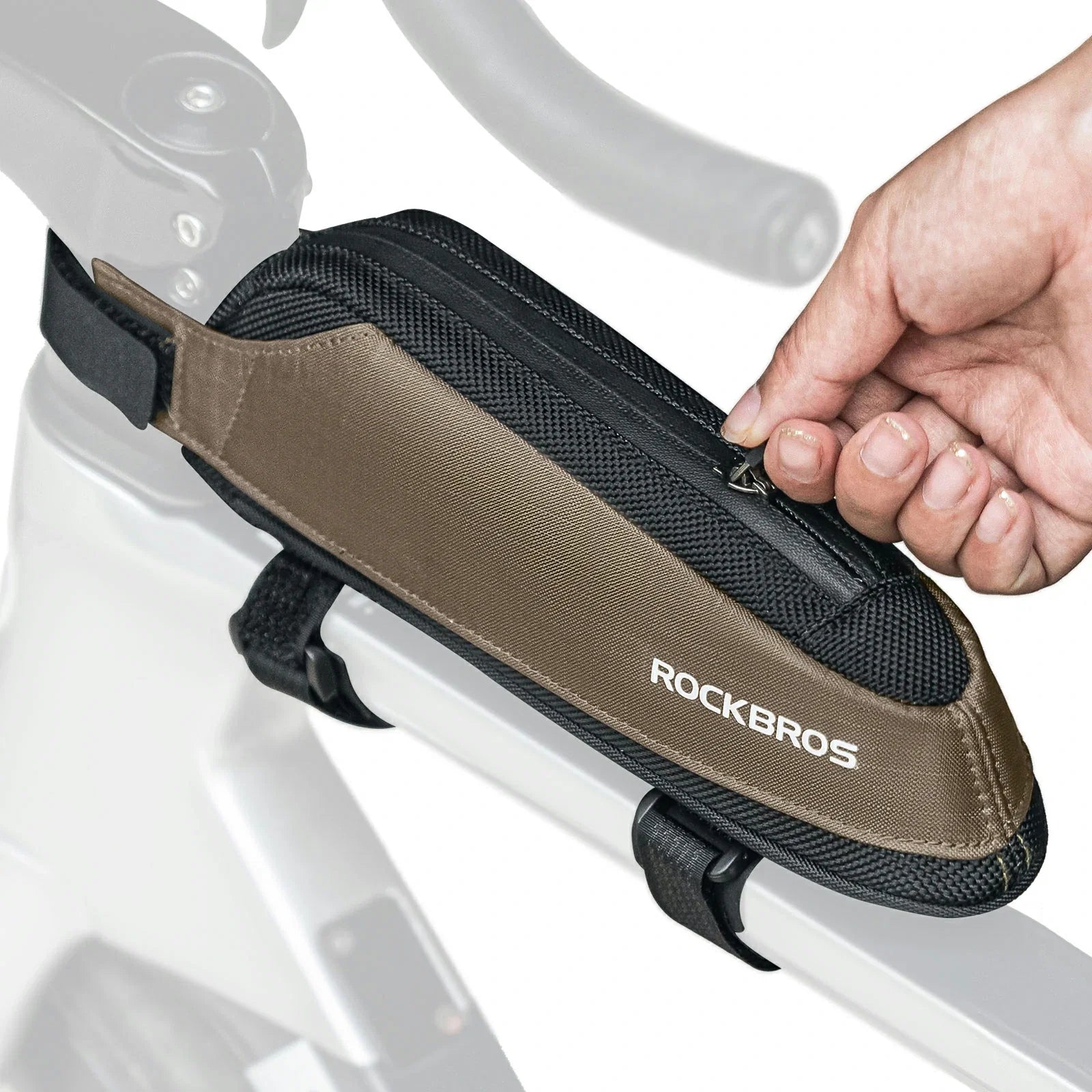 Fahrradtasche Reflektierende Oberrohrtasche Dunkelgrün 0.65L