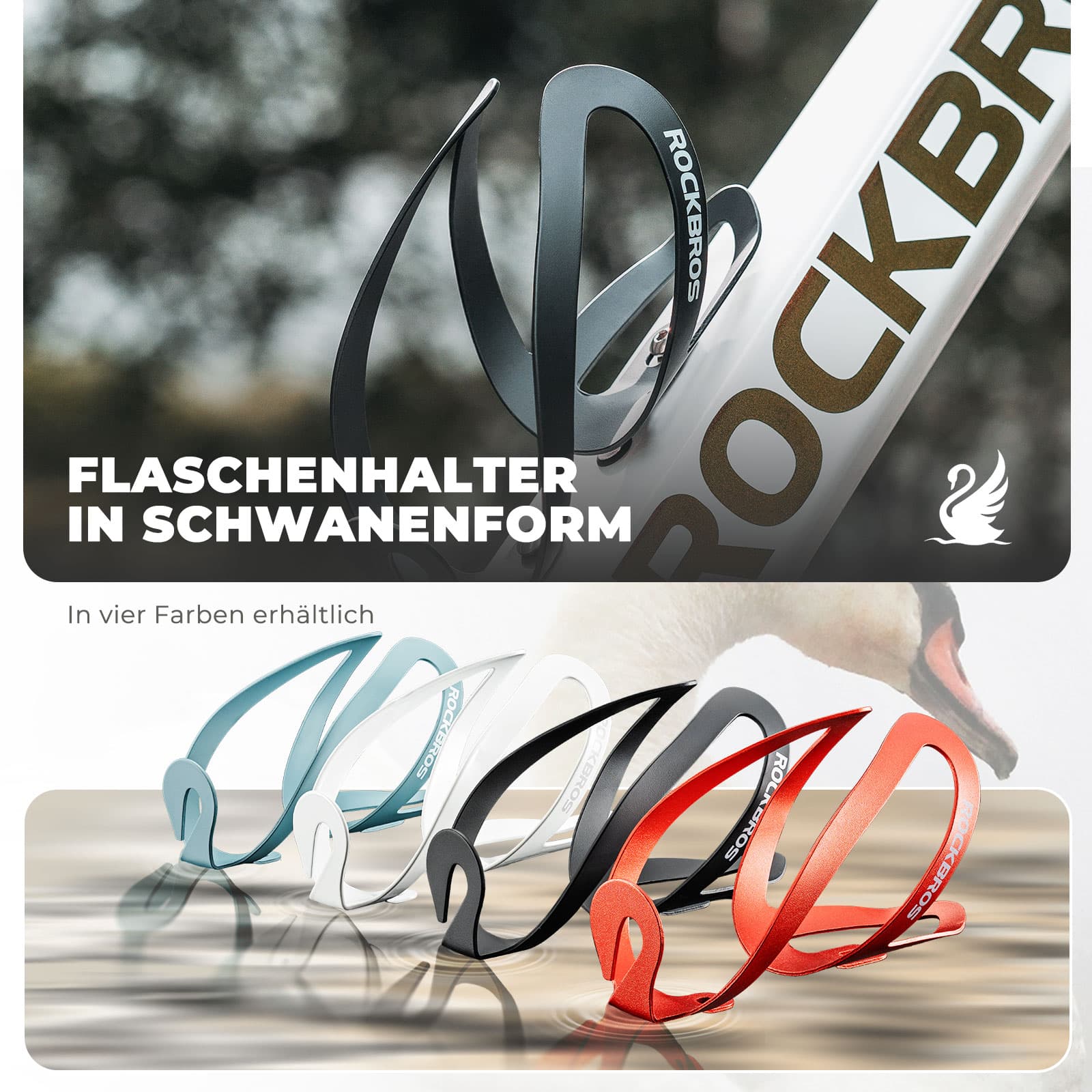 ROCKBROS Flaschenhalter Fahrradzubehör Fahrrad Leicht Getränkehalter Befestig