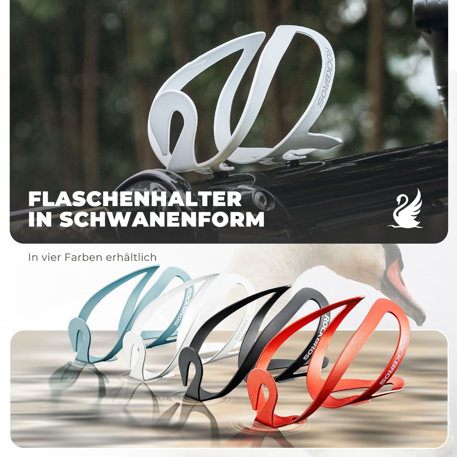 ROCKBROS Flaschenhalter Fahrradzubehör Fahrrad Leicht Getränkehalter Befestig