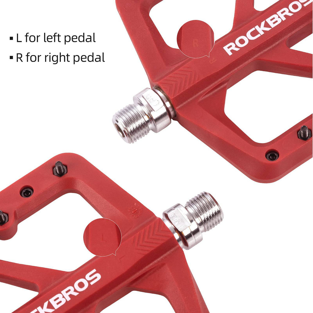 ROCKBROS Flat pedale 9/16 aus Nylon 3 Sealed Bearings rutschfest