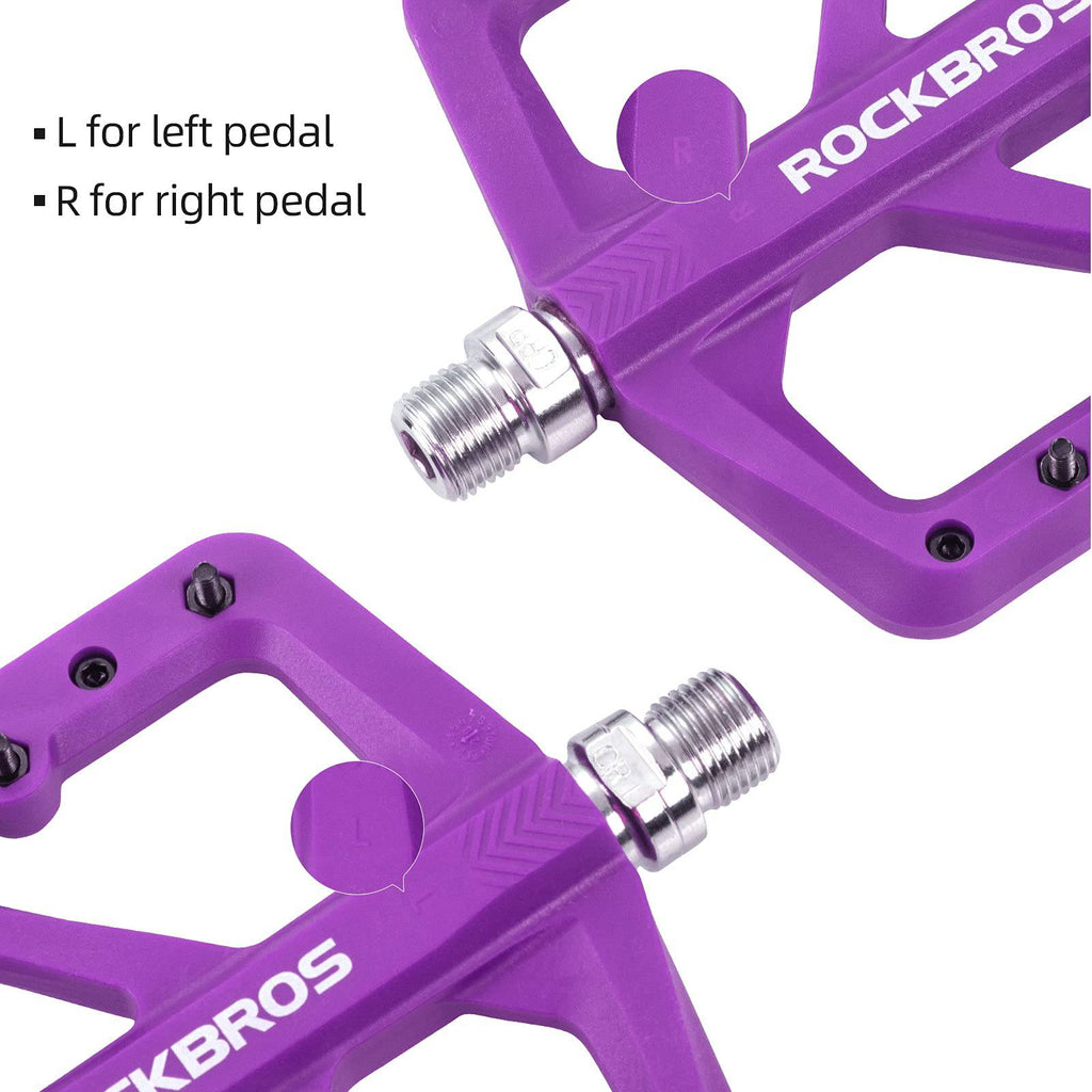 ROCKBROS Flat pedale 9/16 aus Nylon 3 Sealed Bearings rutschfest