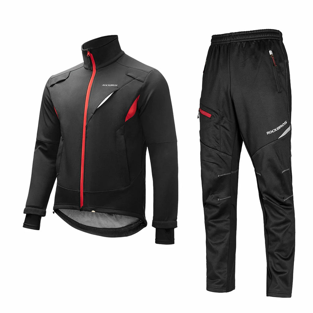 ROCKBROS Winter Jacke / Hose Herren Windschutz Radsportanzug