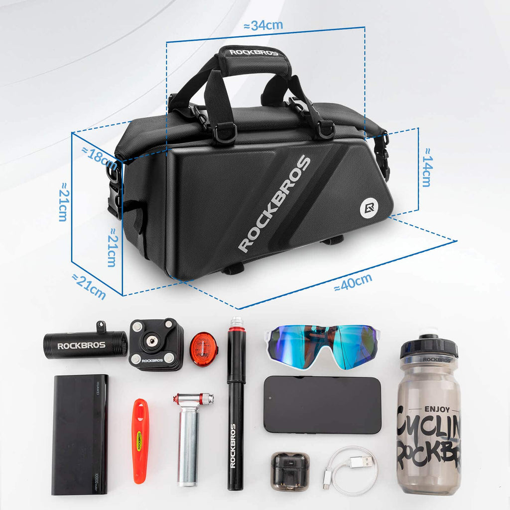 ROCKBROS Gepäckträgertasche Reflektierend Transporttasche 11,6 L mit Schultergurt