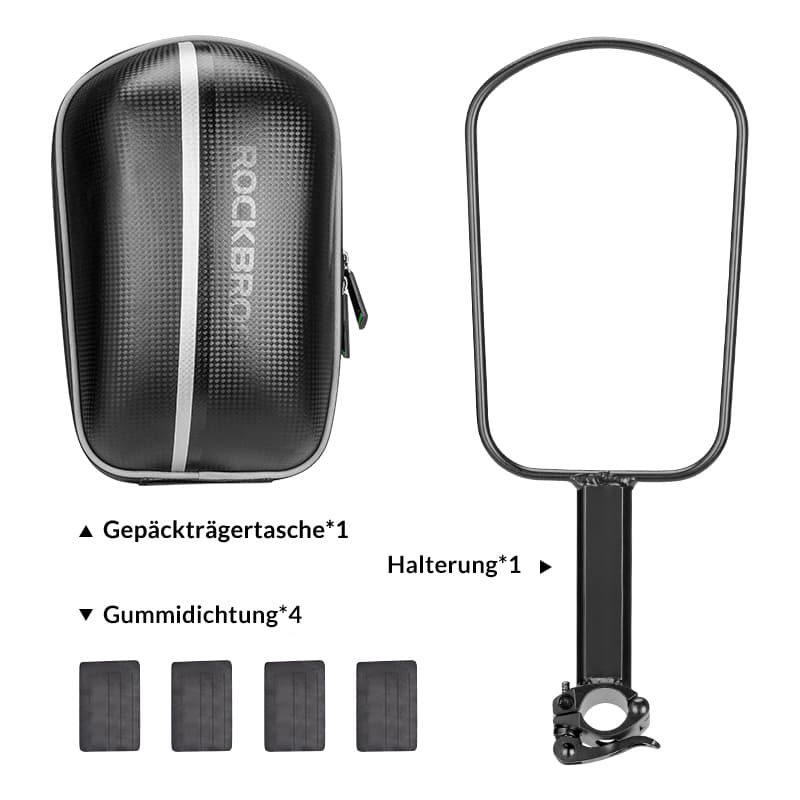 Gepäckträgertasche Wasserfest Schnellspanner Design mit Halterung