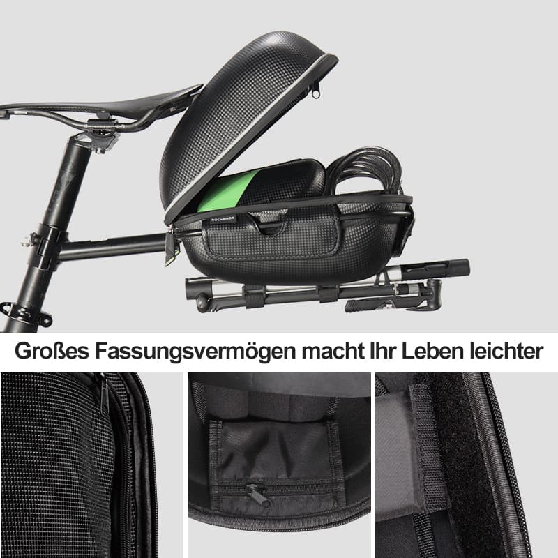 Gepäckträgertasche Wasserfest Schnellspanner Design mit Halterung