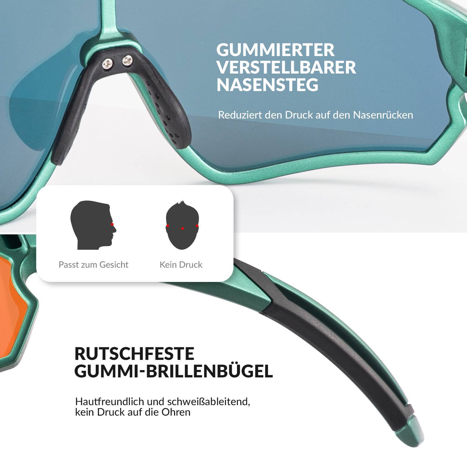 Polarisierte Kinder-Fahrradbrille mit UV400-Schutz