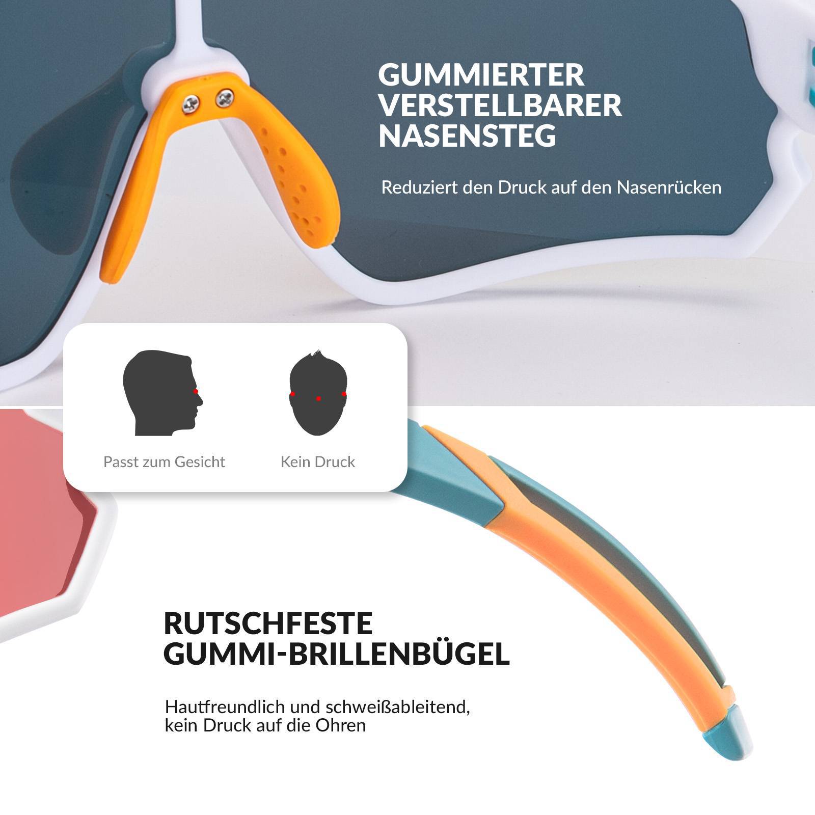 Polarisierte Kinder-Fahrradbrille mit UV400-Schutz