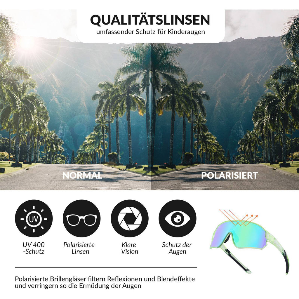 Polarisierte Kinder-Fahrradbrille mit UV400-Schutz