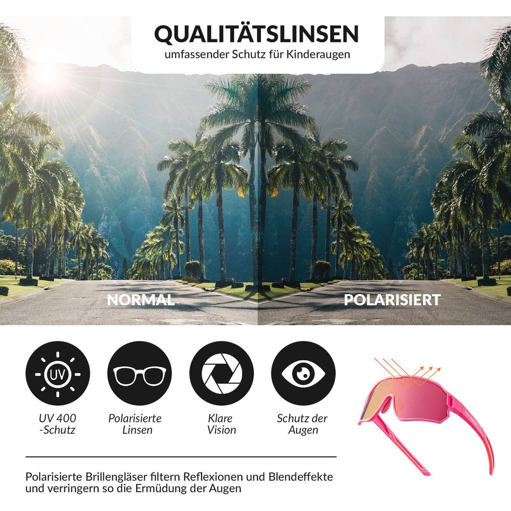 Polarisierte Kinder-Fahrradbrille mit UV400-Schutz