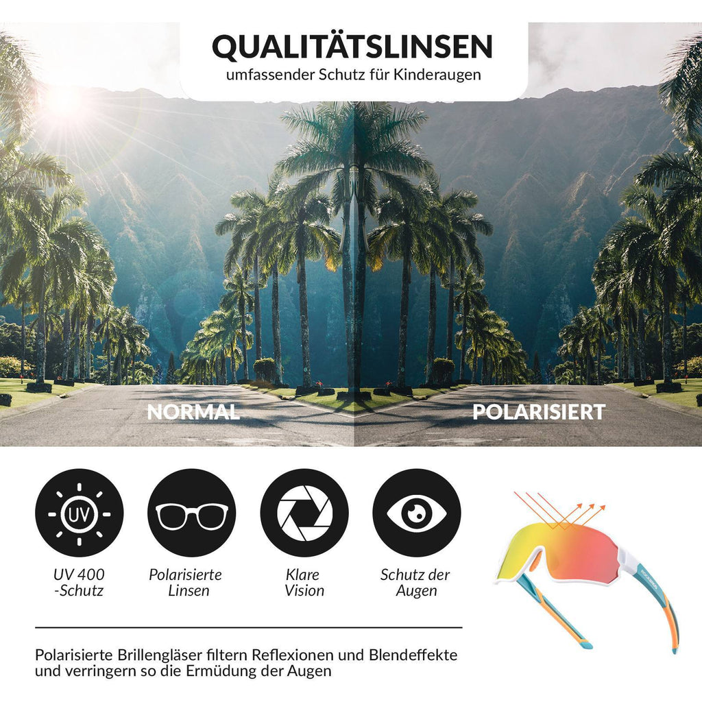 Polarisierte Kinder-Fahrradbrille mit UV400-Schutz