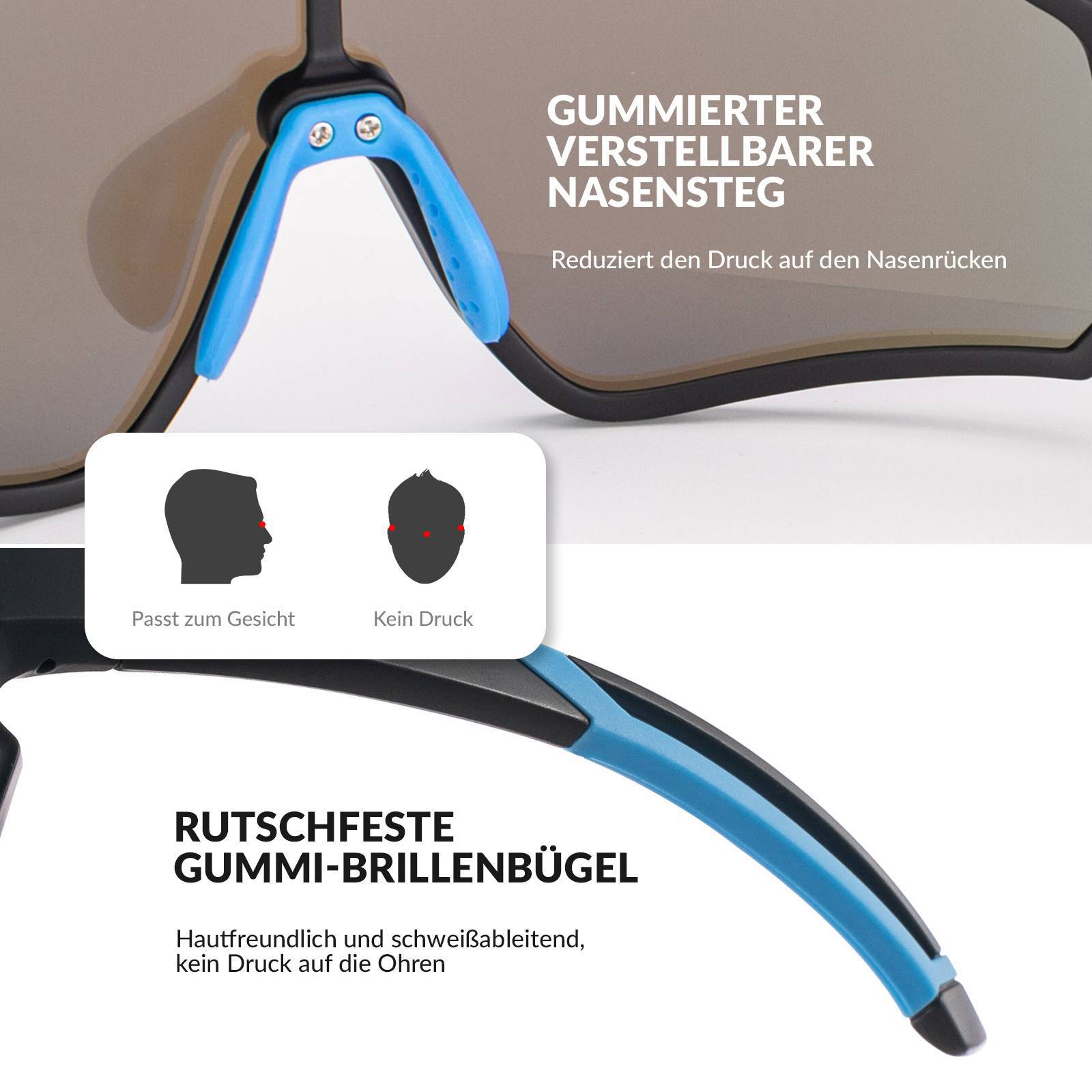 Polarisierte Kinder-Fahrradbrille mit UV400-Schutz