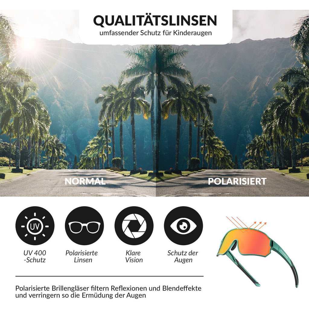 Polarisierte Kinder-Fahrradbrille mit UV400-Schutz