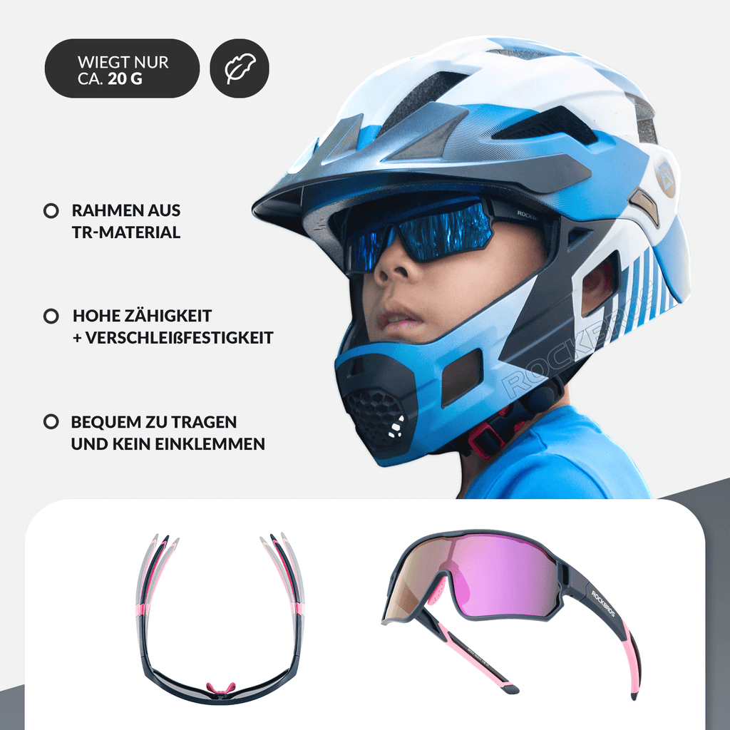 Polarisierte Kinder-Fahrradbrille mit UV400-Schutz