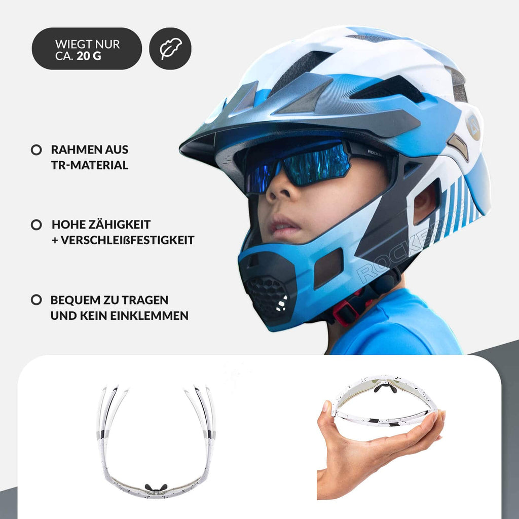 Selbsttönende Fahrradbrille für Kinder mit UV400-Schutz