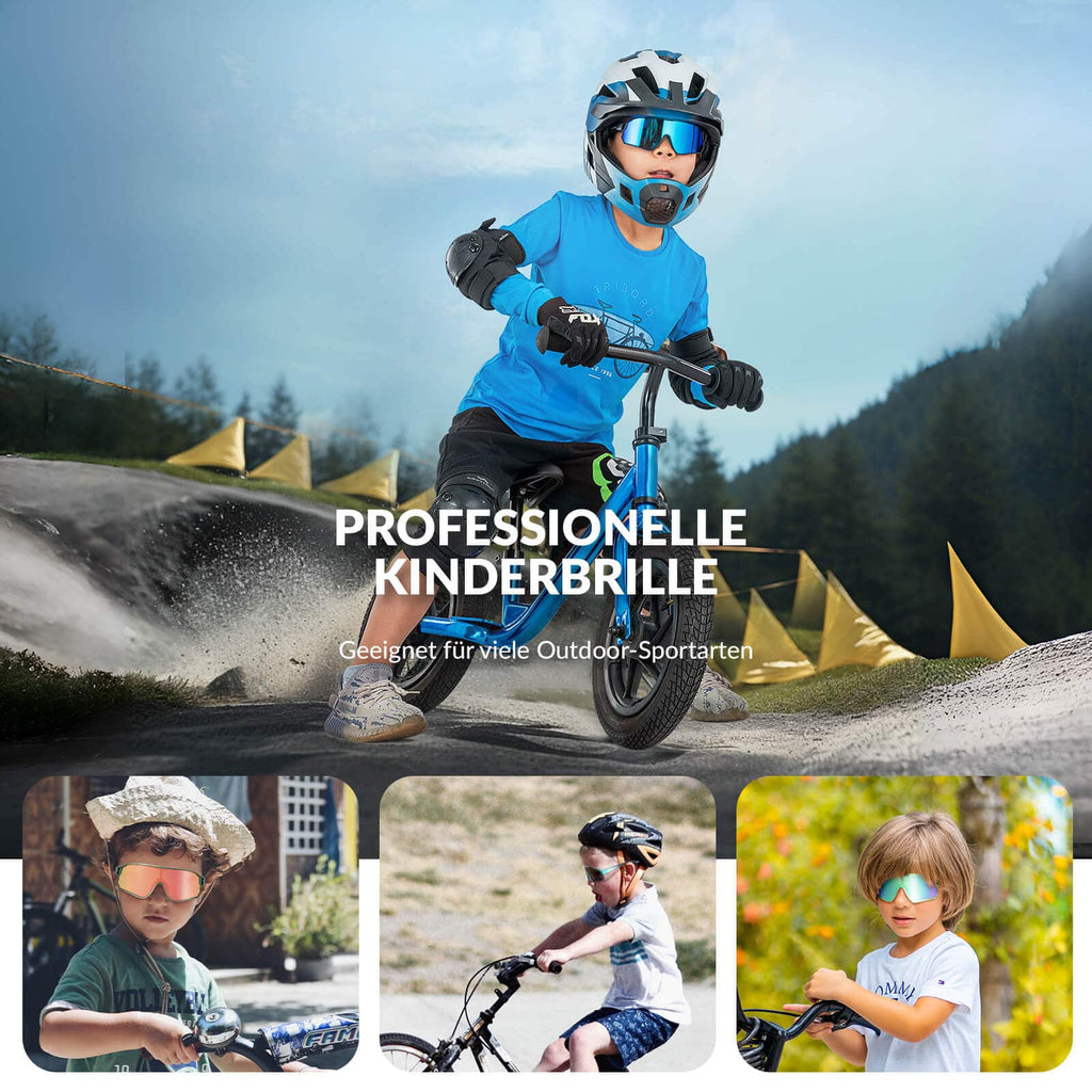 Selbsttönende Fahrradbrille für Kinder mit UV400-Schutz