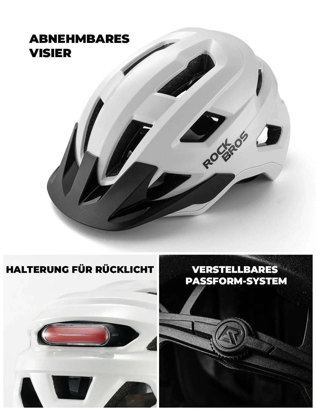 ROCKBROS Kinder Fahrradhelm mit Abnehmenbarem Visie für MTB, BMX Downhill