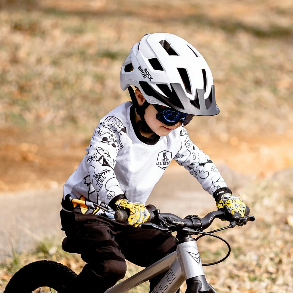 ROCKBROS Kinder Fahrradhelm mit Abnehmenbarem Visie für MTB, BMX Downhill