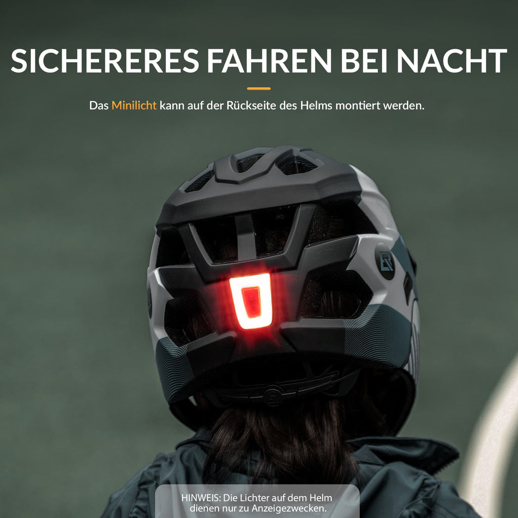 ROCKBROS Kinderhelm BMX MTB Downhill Helm mit Abnehmbarem Kinnschutz und Krempe