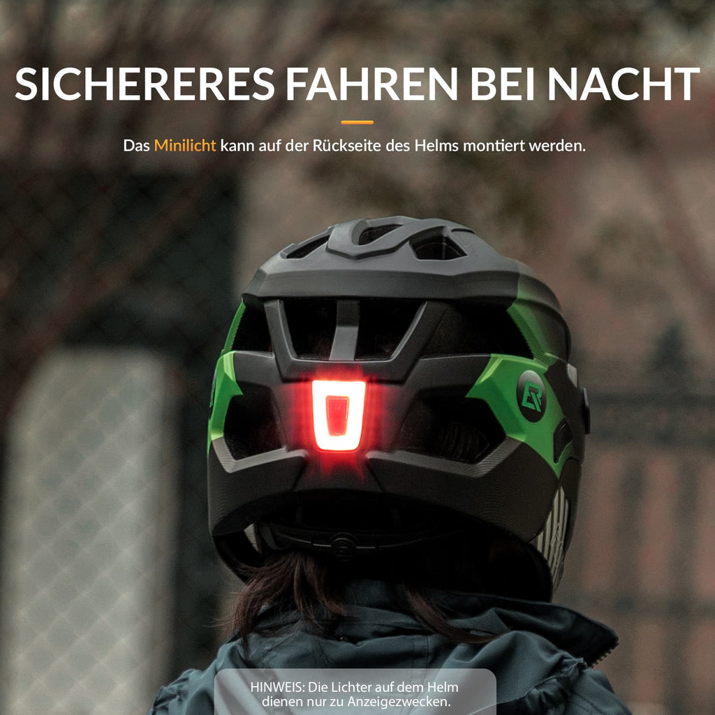 ROCKBROS Kinderhelm BMX MTB Downhill Helm mit Abnehmbarem Kinnschutz und Krempe