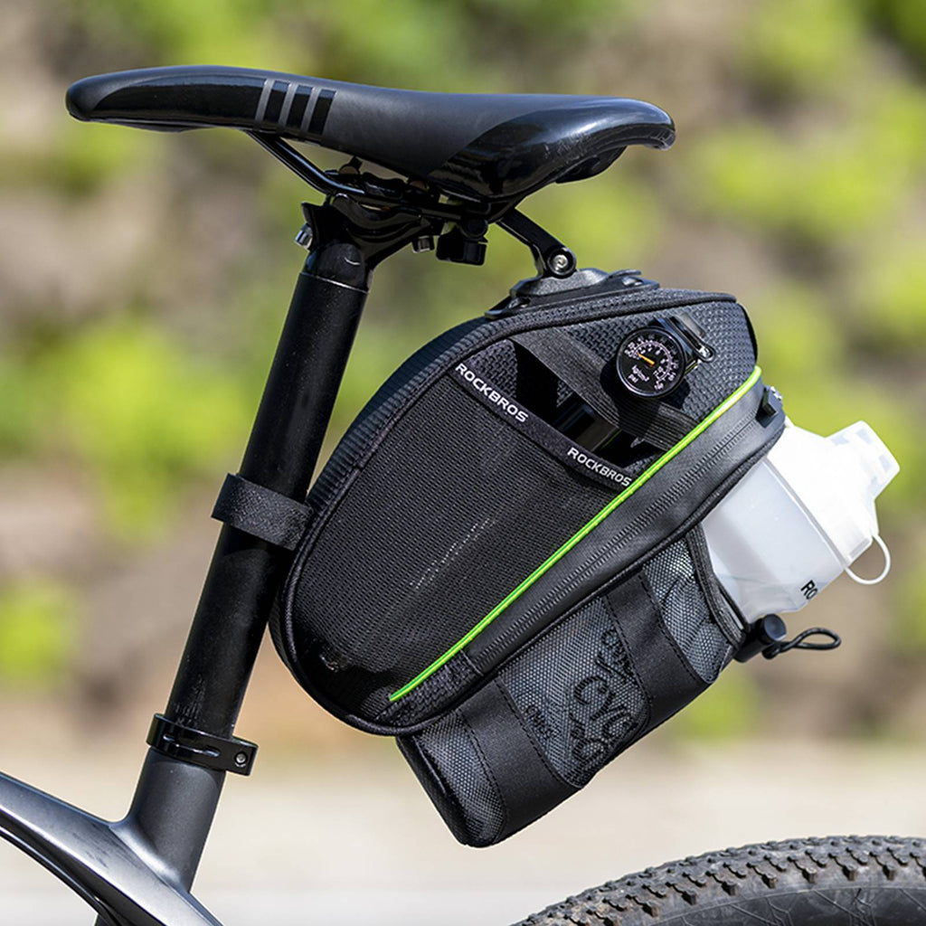 ROCKBROS Kratzfest Fahrrad Satteltasche mit Flaschenhalter 1,5L
