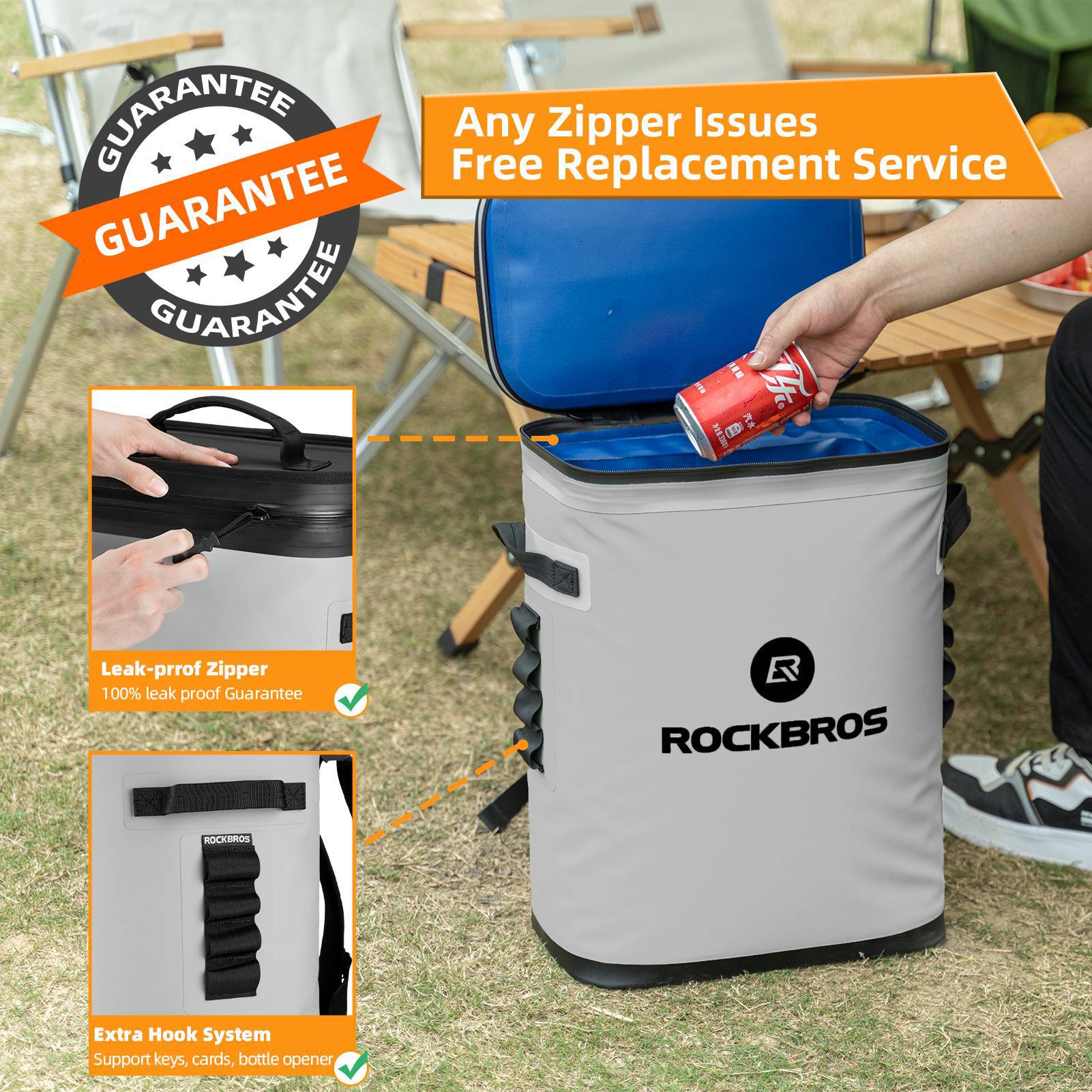 ROCKBROS Kühltasche wasserdicht Rucksack 20L Isolierte Lunchtasche