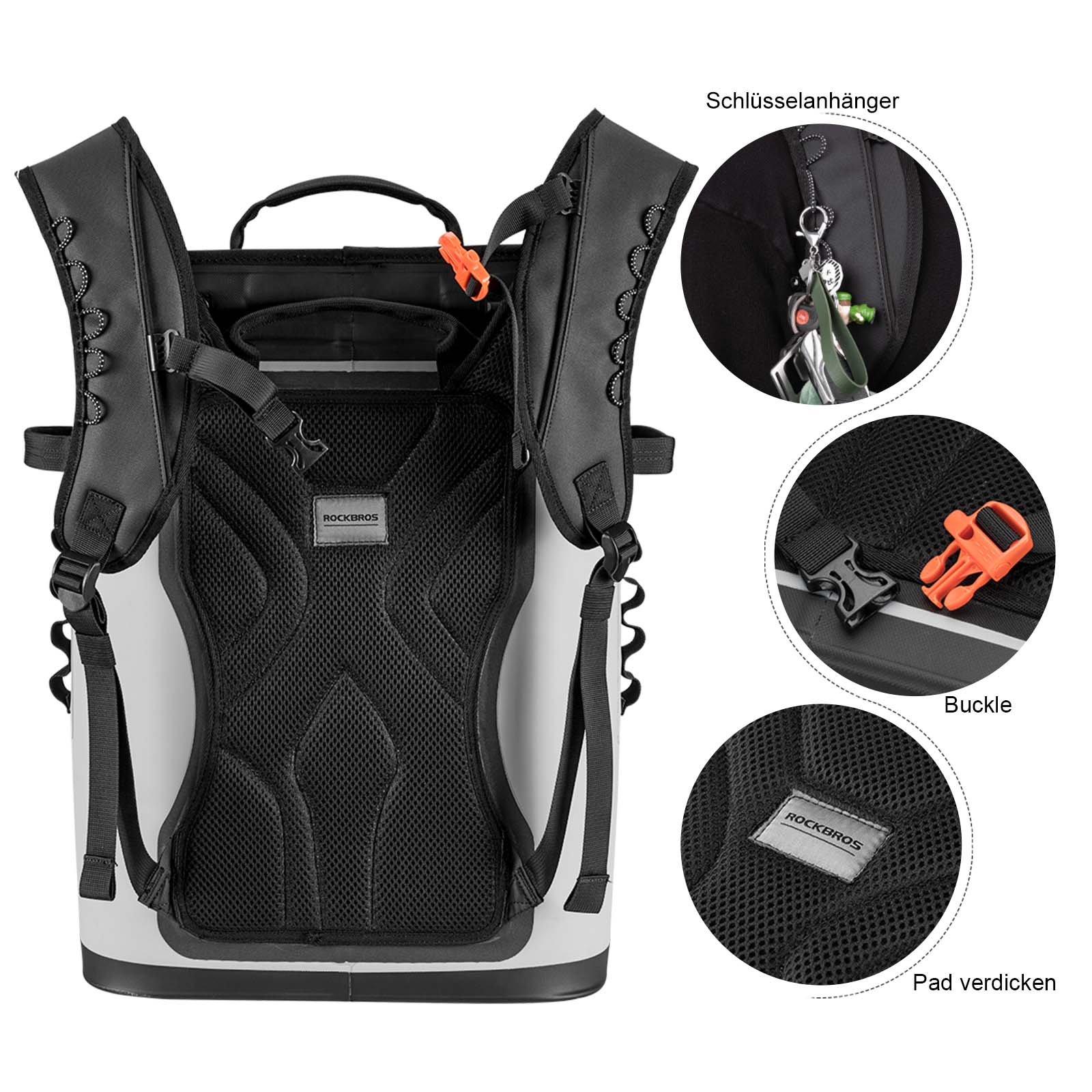 ROCKBROS Kühltasche wasserdicht Rucksack 20L Isolierte Lunchtasche