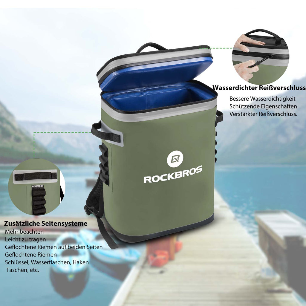 ROCKBROS Kühltasche wasserdicht Rucksack 20L Isolierte Lunchtasche