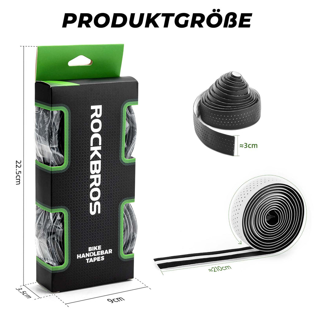 ROCKBROS Lenkerband Rennrad Rutschfest Stoßdämpfer Griffband 2 Rollen