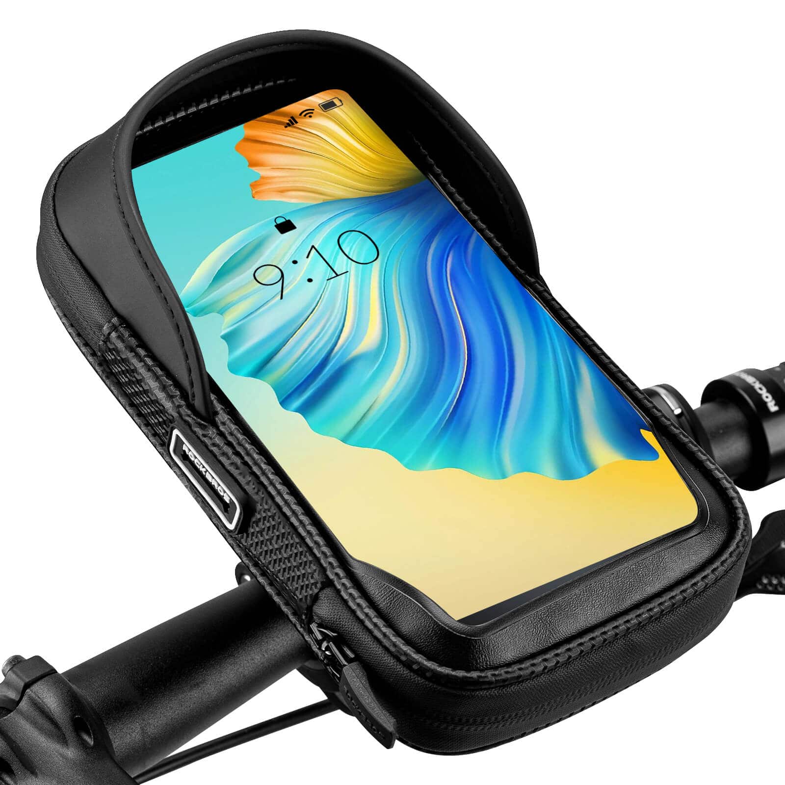 ROCKBROS Lenkertasche 360° Drehung Handyhalterung für Motorrad & Fahrrad