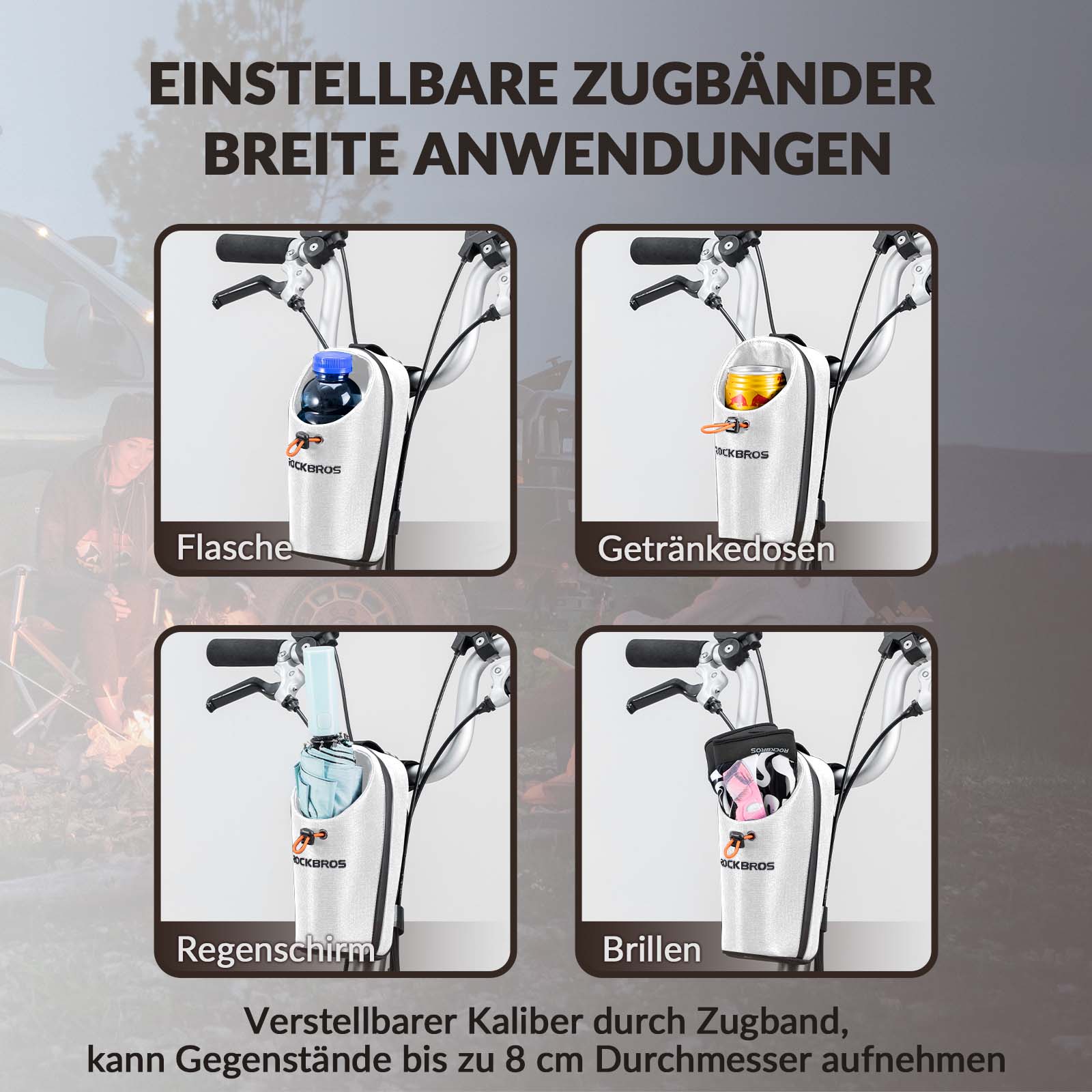 Lenkertasche Flaschentasche Trinkflaschenhalter Multifunktionales Design