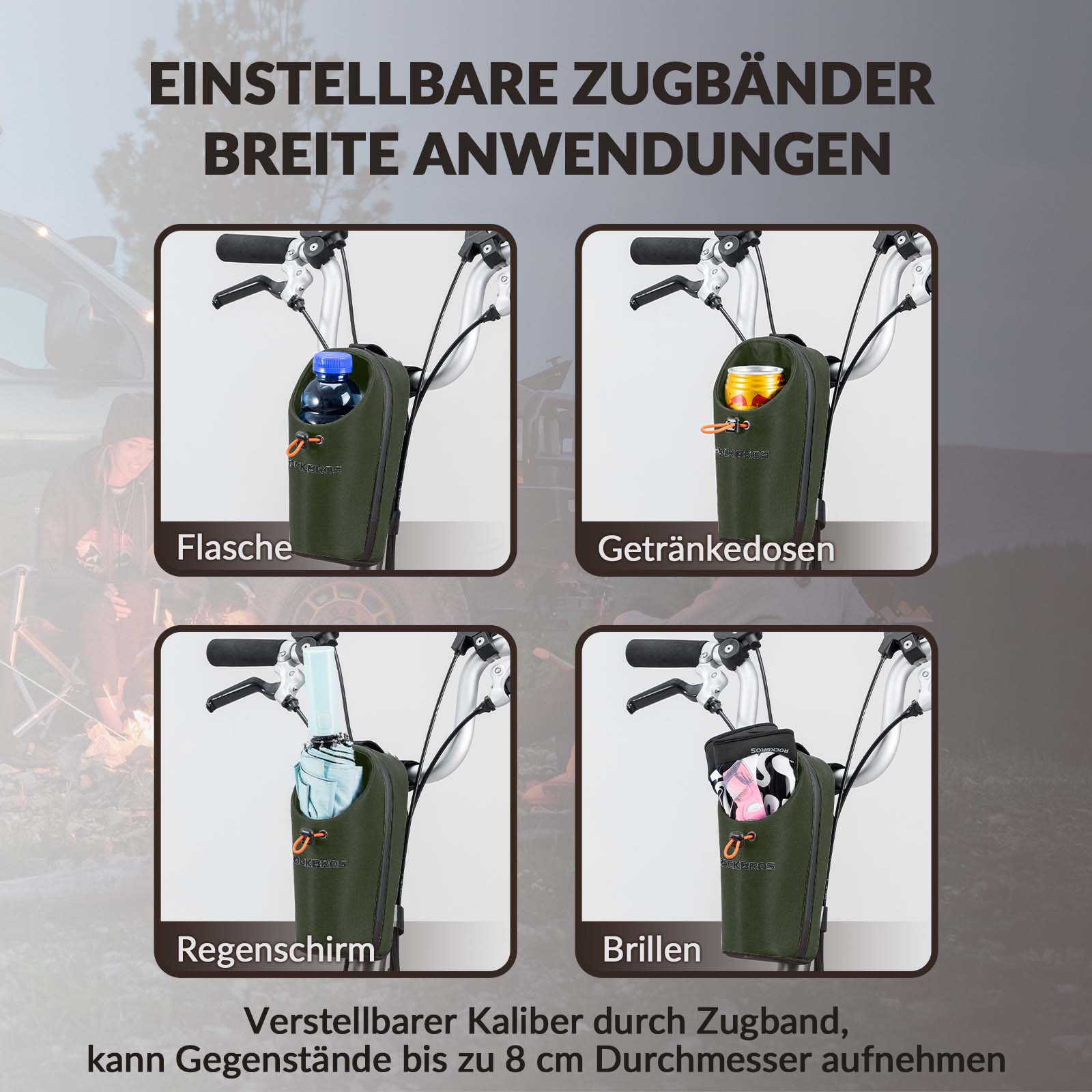 Lenkertasche Flaschentasche Trinkflaschenhalter Multifunktionales Design