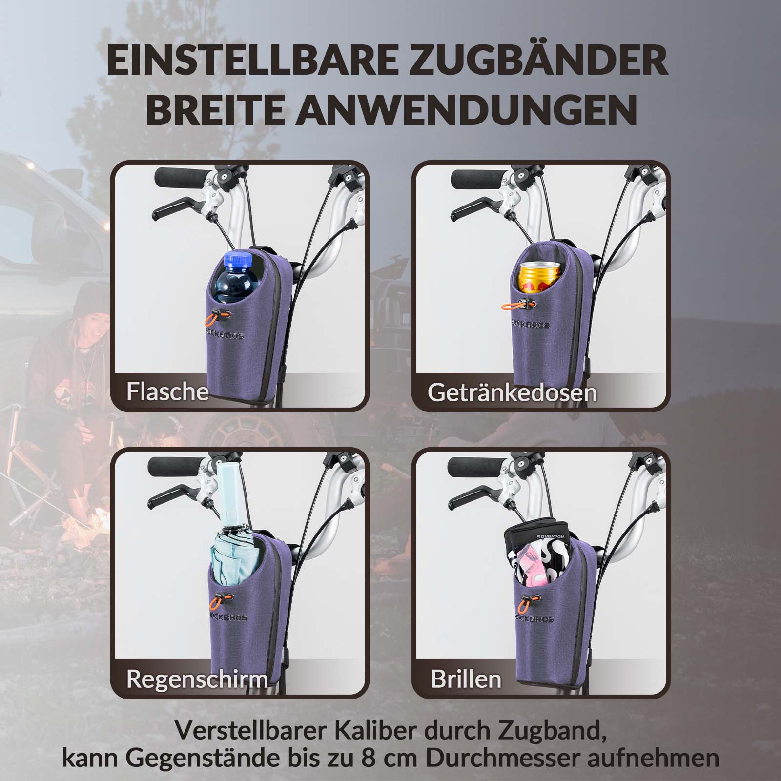 Lenkertasche Flaschentasche Trinkflaschenhalter Multifunktionales Design