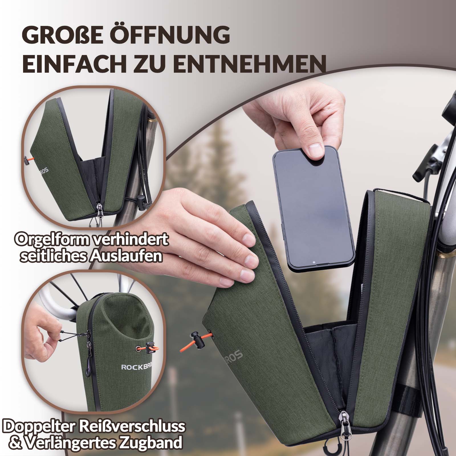 Lenkertasche Flaschentasche Trinkflaschenhalter Multifunktionales Design