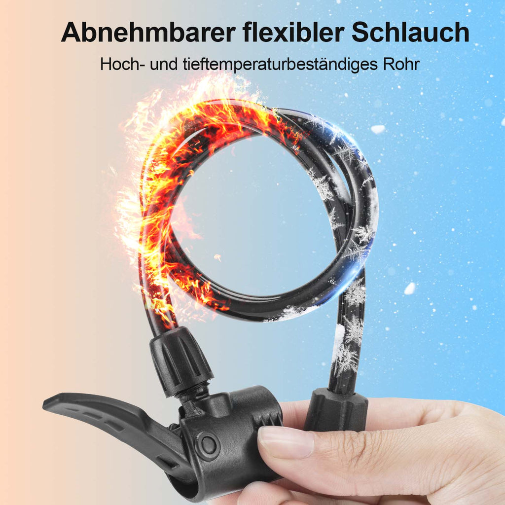 ROCKBROS Mini Tragbare Luftpumpe Fußpumpen für alle Ventile SV/AV