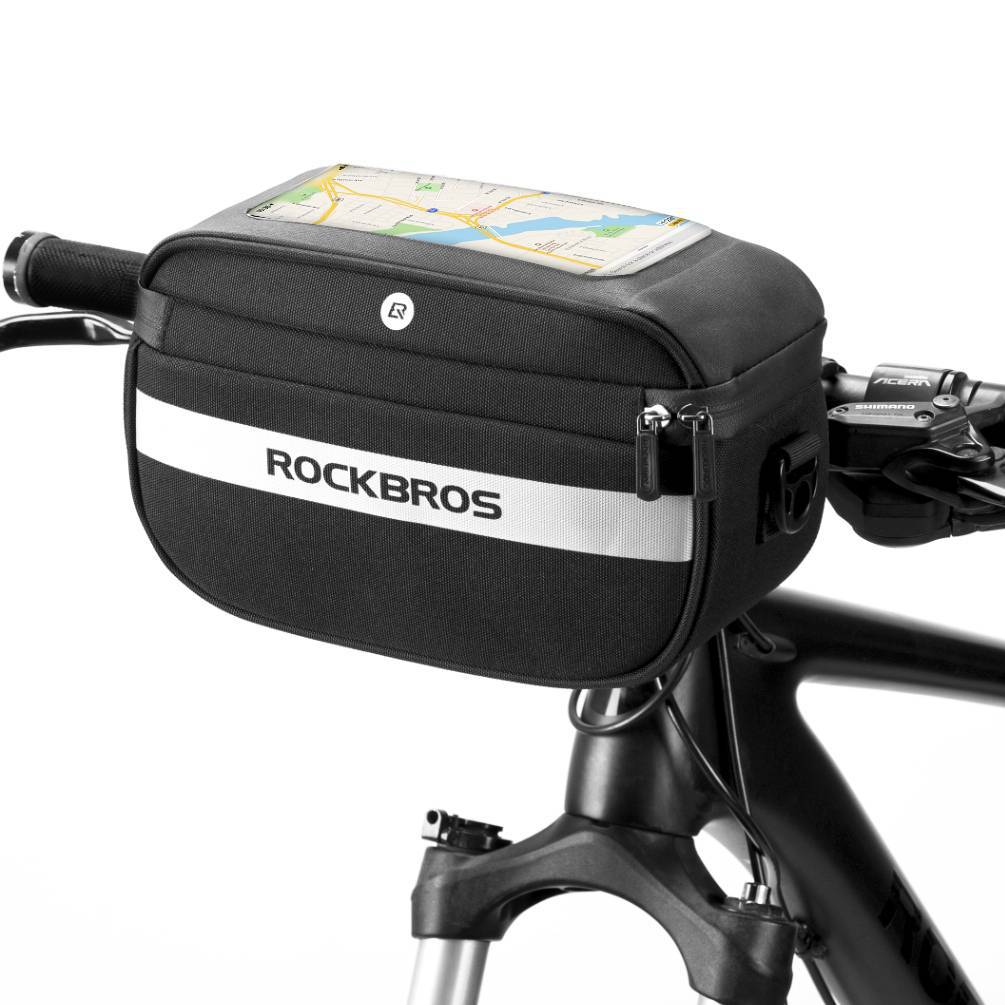 ROCKBROS multifunktional Fahrrad Lenkertasche mit PVC-Touchscreen und Schultergurt