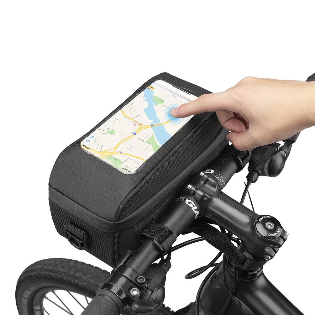 ROCKBROS multifunktional Fahrrad Lenkertasche mit PVC-Touchscreen und Schultergurt