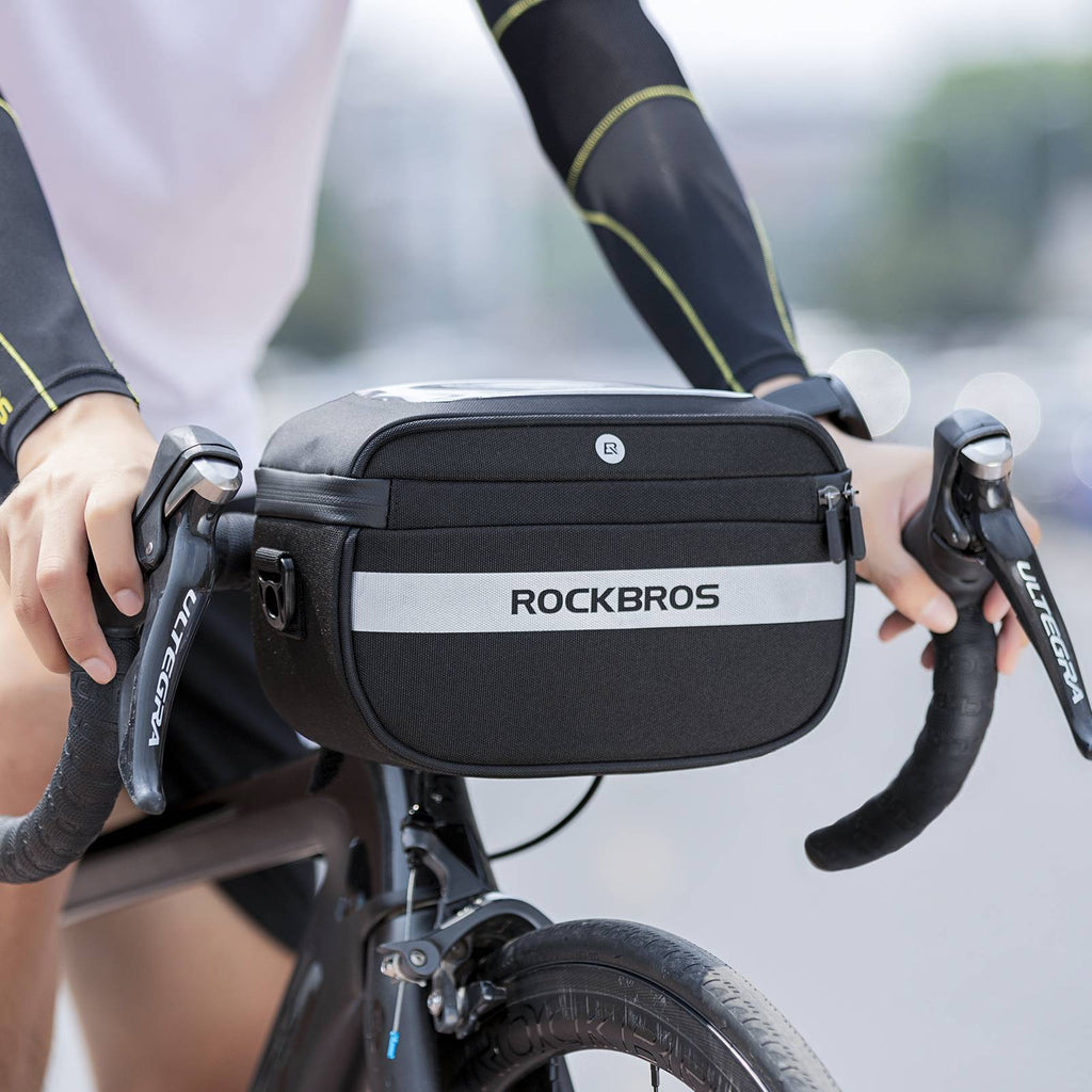 ROCKBROS multifunktional Fahrrad Lenkertasche mit PVC-Touchscreen und Schultergurt