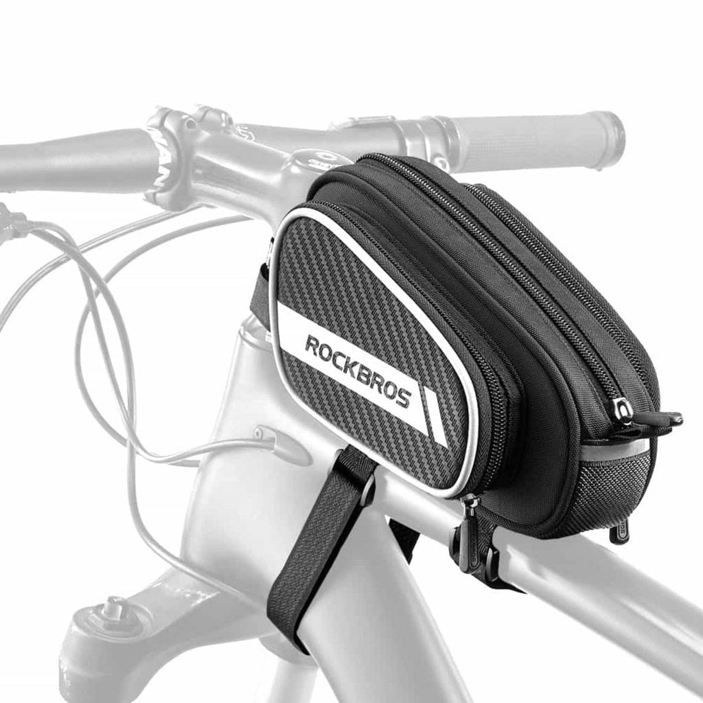 ROCKBROS Oberrohrtasche mit reflektierende & 2 Seitentaschen 1.8L